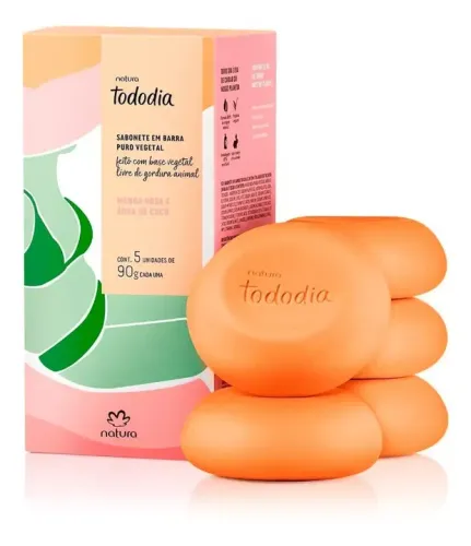 Sabonete Natura Tododia Manga Rosa e Água de Coco-Cx.c?05 un.90g cada