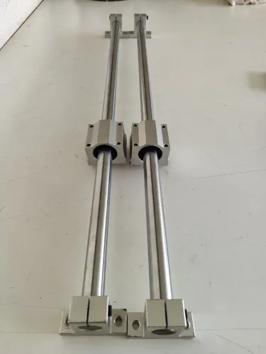Kit Barra de aço com rolamento linear e suporte 