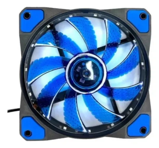 Cooler Fan Gamer 15 Led 12cm Azul Suprema F003