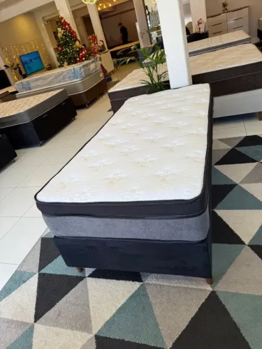 Colchão de Solteiro + Base box TOP - Entrego! 