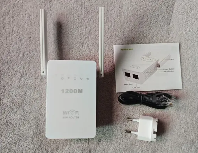 Repetidor E Roteador De Sinal Amplificador Wi-fi 1200mbps 2 Antenas