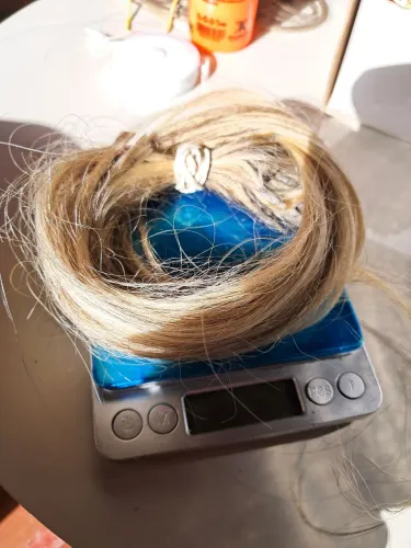 Cabelo humano natural - loiro mechado