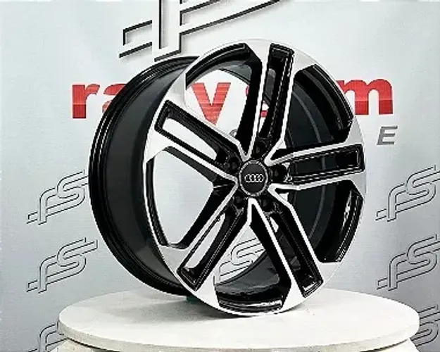 Jogo de Roda Audi S7 Preto Diamantado 5x112 - 19x8,5 Offset 35