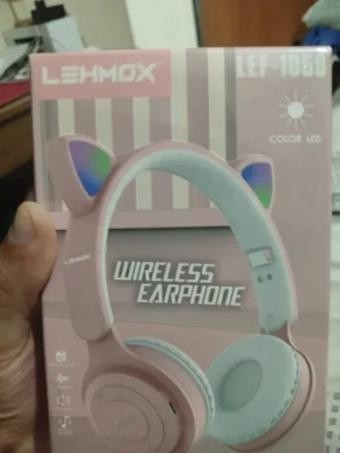 Fone de Ouvido Bluetooth LEHMOX LEF-105B - Orelhas de Gato