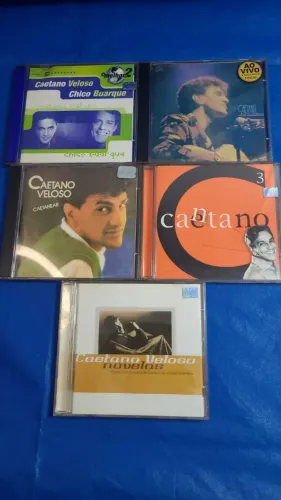 Coleção com 5 CDs originais - Caetano Veloso e Chico Buarque