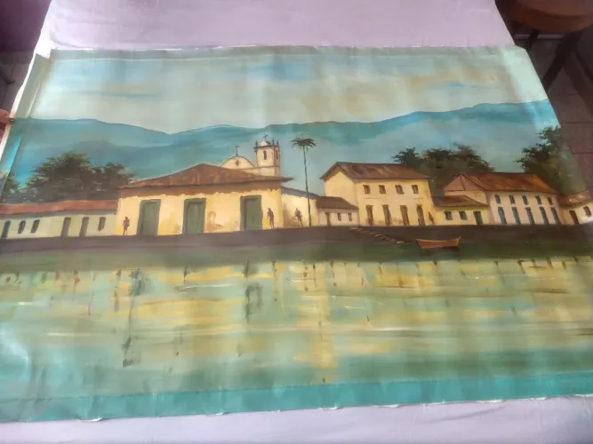 Porto de Paraty de Odívio - Pintura a Óleo em Tela a Moldurar