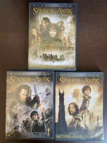 DVDs Senhor dos Anéis - A sociedade do anel-O retorno do rei-As duas torres-originais