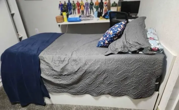 CAMA EM MDF - SEM COLCHÃO - *