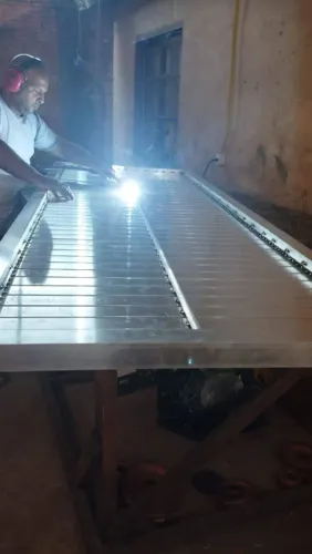 Mesa ripada 2m/1 retangular 