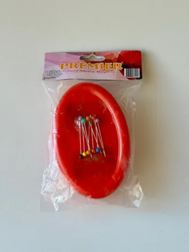 PORTA ALFINETES SUPORTE MAGNÉTICO + 10 ALFINETES DE COSTURA PREMIER ! 