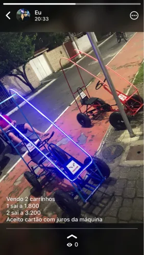 Carrinhos a pedal para crianças - R$1.550 (só tem o azul agora) não entrego!