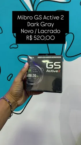 Smartwatch Mibro GS Active 2 - Preto - R$ 520,00 | Novo / Lacrado | Loja Fisica