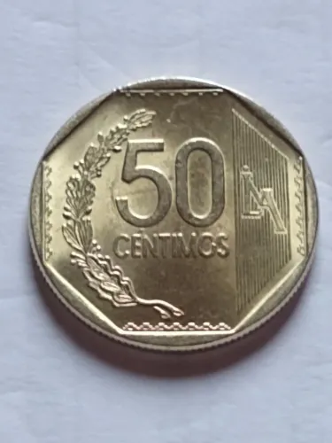 Moeda de 50 Centavos Centimos do Peru