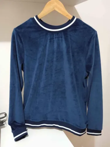 Blusa plush ideal para inverno feminina tamanho M 40/42 azul