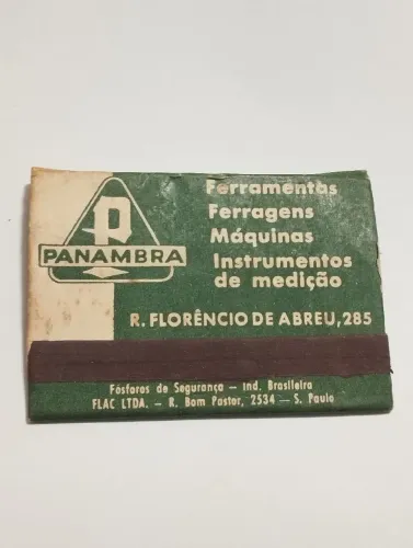 Caixa de fósforo Antiga promocional Panambra