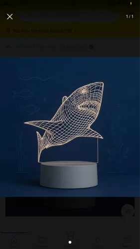 Luminária Led Tubarão - Abajur De Mesa Cúpula Branco Estrutura Branco