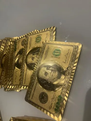 Baralho Dourado impermeável dólar 