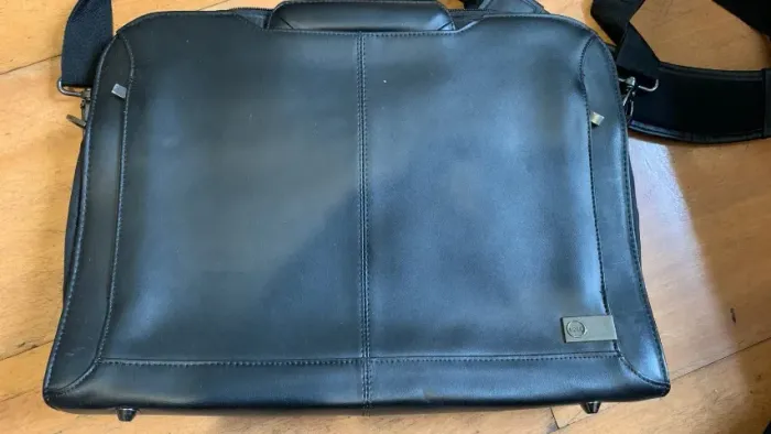 maleta bolsa em couro autêntico original dell