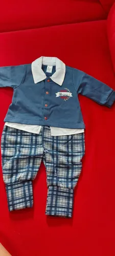 Conjunto Social Bebê (Macaquinho)- Look Elegante! P