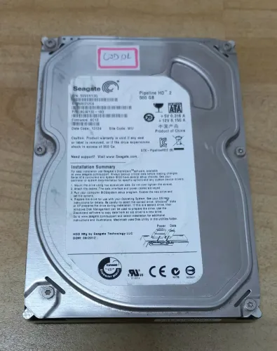 (Cod.01) Disco Rígido Interno Seagate Pipeline HD ST3500312CS 500GB