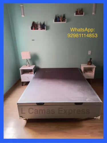Baú Casal Vinho Suede
