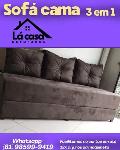 Sofá cama Bicama Sofanete - 3 em 1