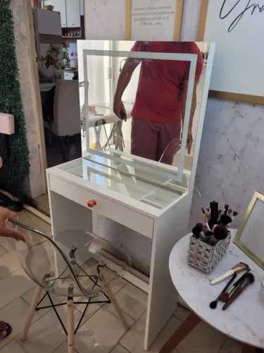 Penteadeira pé 70cm com Espelho led 