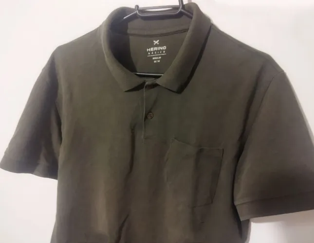 Brechó: Camisa Pólo Verde Militar Hering