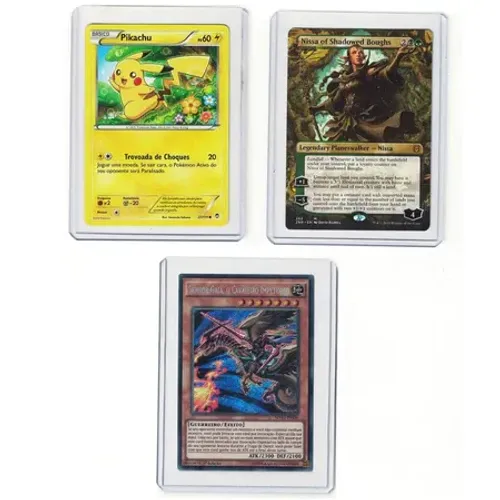 [NOVO] Kit com 100 Toploaders 3x4 Rígidos Pokémon TCG, Yu-Gi-Oh, Magic e Photo Cards