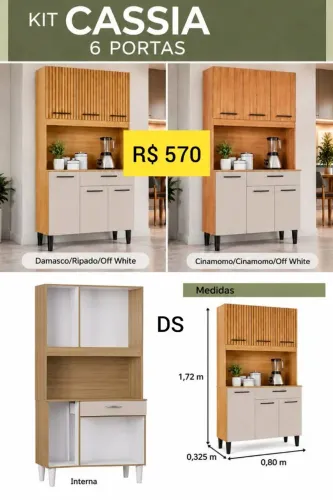 Kit cozinha 6 portas