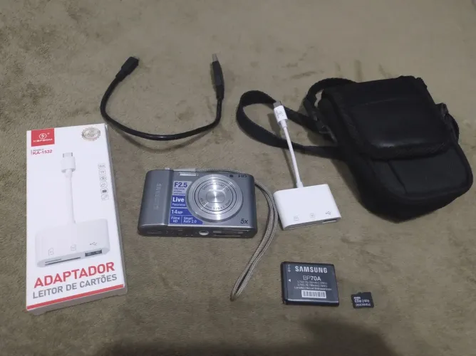Camera Samsung St64 completa+adaptador de cartão