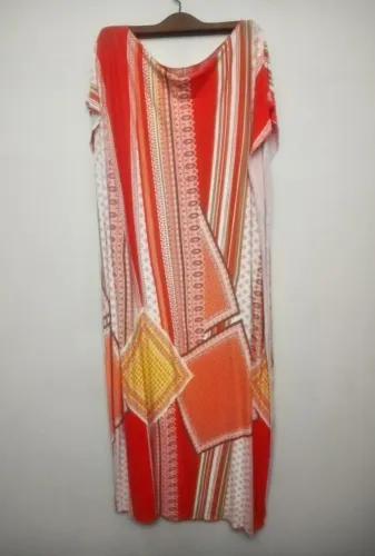 Vestido longo tipo Kafta plus size