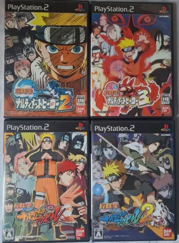 Naruto Ps2 - 4 Jogos Japonês Originais