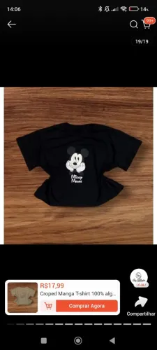 T-shirt Croped Blusa De Manga em Atacado de roupa