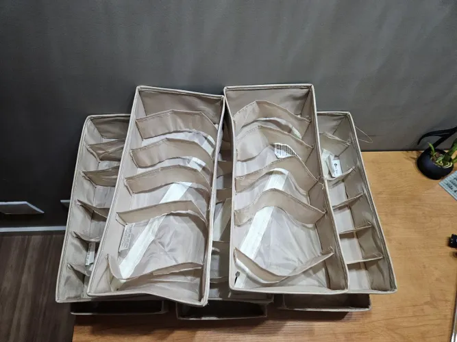 Kit 8 organizadores de sutiã marca home space bege