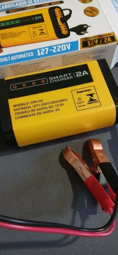 Carregador de bateria carro e moto(novos)