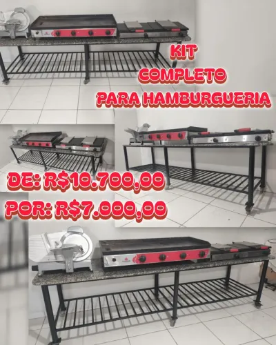 VENDO ESSE KIT COMPLETO PARA HAMBURGUERIA 