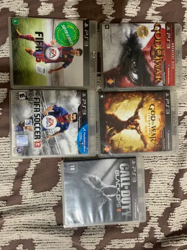 Jogos Ps3 Fifa 13 e 15, God of war 3 e Ascension e COD Black ops 2