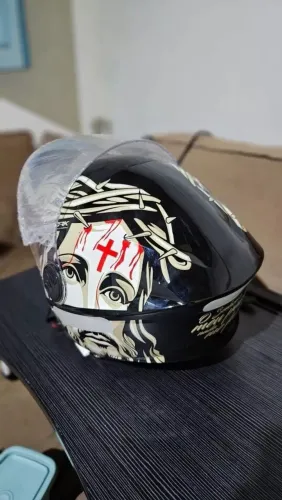 Capacete Cristo Jesus Tamanho 58 Novo 