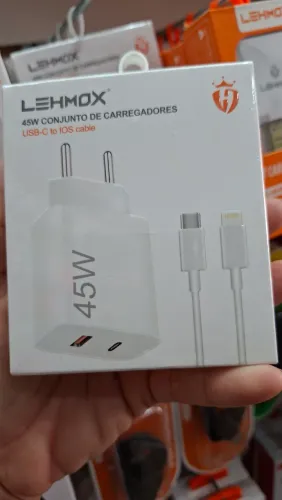 CONJUNTO DE CARREGADORES  USB /TIPO C /IOS 45W