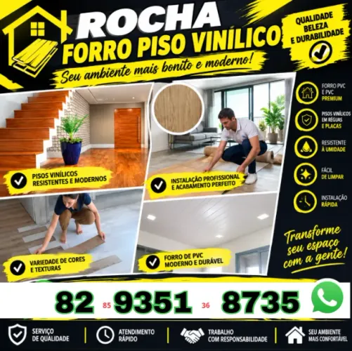piso vinílico de alta qualidade! Fácil de instalar
