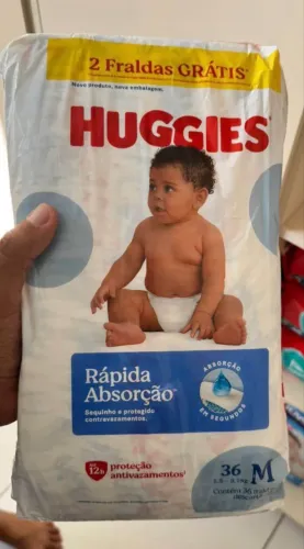 Vendo Huggies Rápida Absorção 36 uni - M