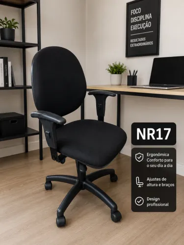 Cadeira para escritório ergonômica nr17