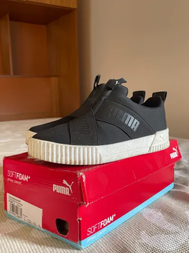 Tênis Slip on Puma Carine bdp preto, TAM 35