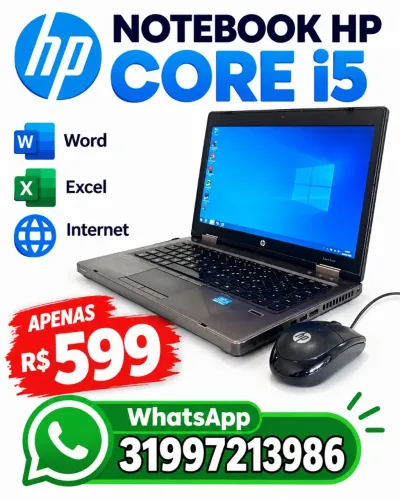 NOTEBOOK R$599- INTEL CORE i5- 01/10/26