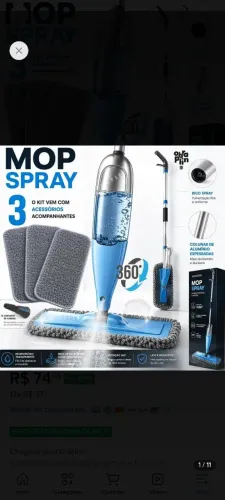 Vendo Mop spray semi novo com 2 esfregão gratis