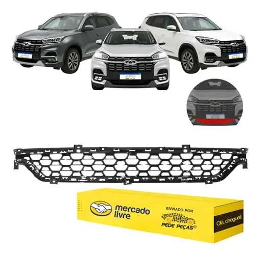 Grade Inferior Tiggo 8 Txs 2021 2022 2023 2024 2025 Novo Preto Brilhante