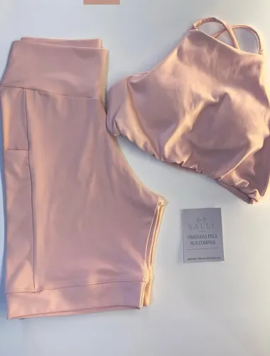 Conjunto de corrida rosa
