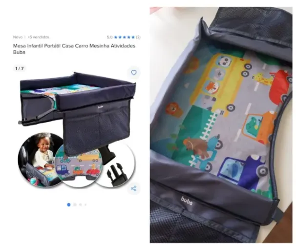 Mesa de atividades para carro