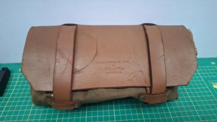 Moto bag  couro e lona cutterman co